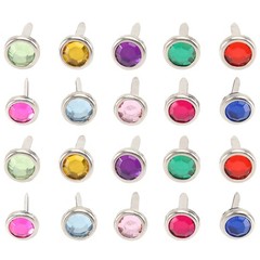 100 Pcs Round Paper Fasteners Pastel Brads Paper Crafts Brads