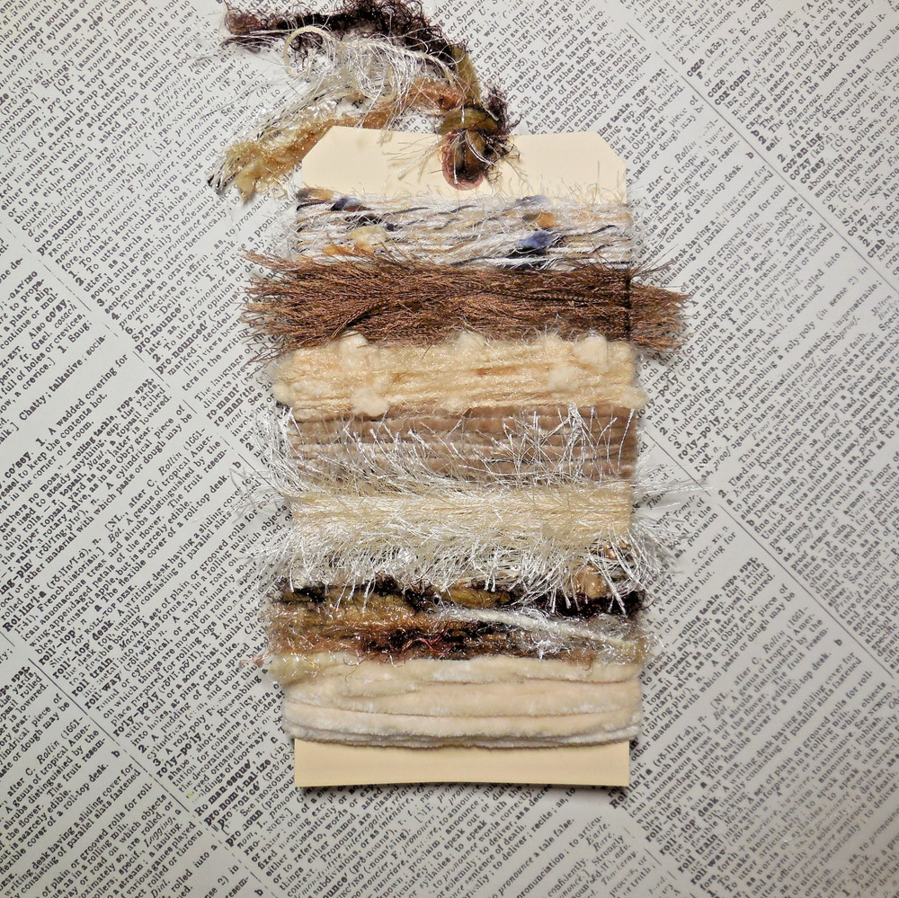 Fiber Art Yarn Journal Scrapbook Mixed Media Gift Wrap 24 Yds «Coffee & Cream»