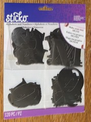 Sticko XL Black Basker Alphas Alphabet Letters & Numbers Craft Scrapbook Sticker