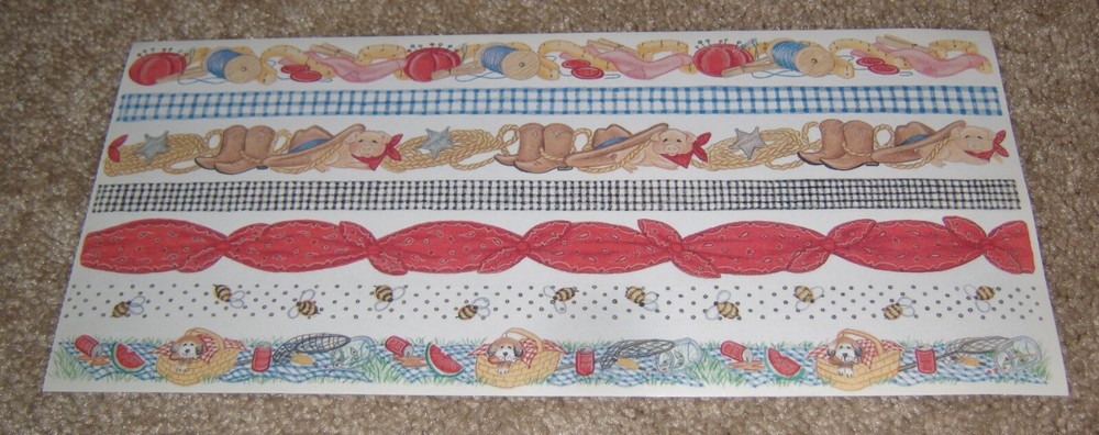 Tie Me To The Moon ~ Dimple Street Gang Sticker Sheet ~ Country Borders