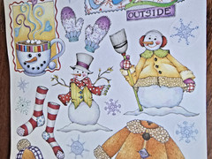 Creative Imaginations Renae Lindgren 5.5x12inch Sticker ~ Winter Snow Images