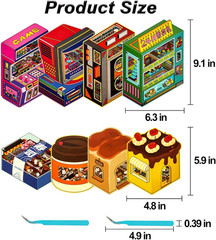 8 Sets Big Foldable DIY 3D House Sticker Scene – Fun 3D Stickers for Adults Kids