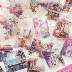 15Pcs Large Size PET Stickers City Street Scenery Sticker Journal Album Supplies