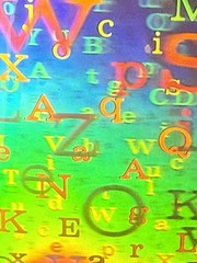Retro Prism Hologram Alphabet Sticker Pair Vintage Rainbow Letters#12