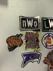 Vintage Sticker Lot 90s WRESTLING WCW NWO PRISM Vending Sticker Set LOT OF 12