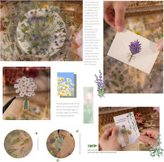 48 Sheets Vintage Plants Flowers Stickers Pack for Scrapbooking Junk Journals Bu