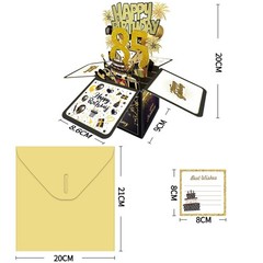 Joycard 85th Birthday Card, 85th Birthday Decorations for Women Men, Happy Bi…
