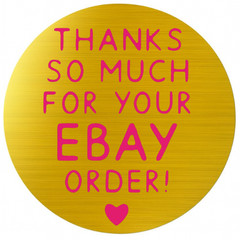 Thank You eBay Order Stickers – Round Labels for Packaging 2inch