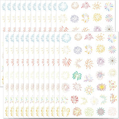 800+ Colorful Firework Stickers for Parties, Birthdays, Baby Showers