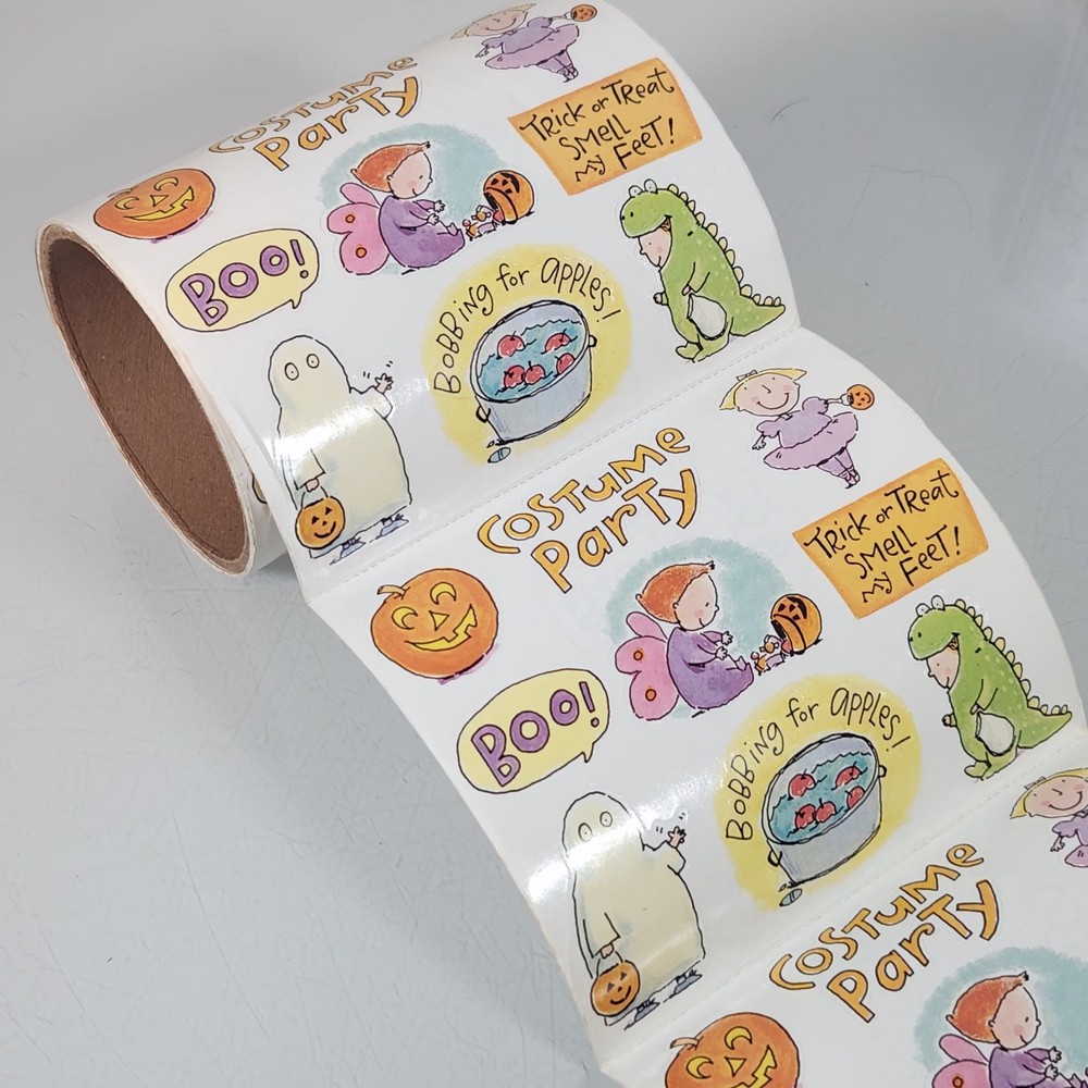 Vintage Frances Meyer Halloween Costume Party Sticker Roll Lot of 16 Sheets READ