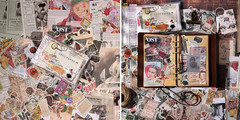 Draupnir 200Pcs Vintage Junk Journal Supplies,Scrapbook Supplies Scrapbooking Pa