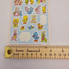 Vtg Introduct IJsselstein Stickers Easter Bunny Ostern Hase Tiere Aufkleber Y2K