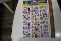 Laser 84PC Summer Party ~ Sand Sandals Hats Chair Umbrella Sun Glasses Scrapbook