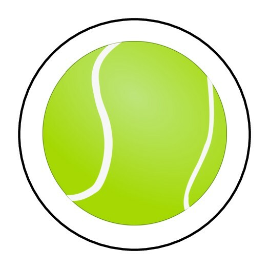 30 Tennis ball stickers labels envelope seals 1.5″ round