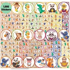 Scratch and Sniff Stickers – 1000 Fun Animal Smelly Sticker Set for Kids Clas…