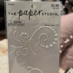 Swirl Swirls Flourish Bling White Rhinestones Gems Paper Studio Stickers NEW