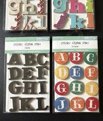 4 Packs Colorbok Sticky Alphabet Letters A To Z Sweet Sparkle Black Ornate NEW