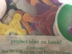 2 Packs of Glitter Foam Stickers By Horizon Craft Letters Numbers Self Adhesive