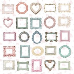 100 Pcs Vintage Decorative Frame Stickers for Scrapbooking, Planners & Crafts