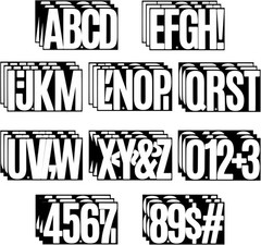 156-Piece Extra Large 6-Inch Waterproof Vinyl Letter Stickers for Any Occasion