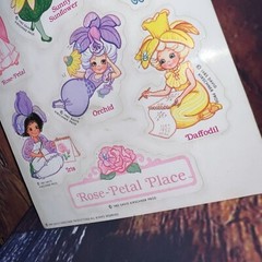 Vintage 1983 David Kirschner Rose-Petal Place Characters Sticker Sheet RARE