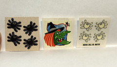 3 Sandylion sticker Glow in dark modules Witch White and Black Spiders HALLOWEEN