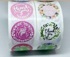 1000 Round Kraft Paper Thank You for Supporting My Small Business Stickers Label