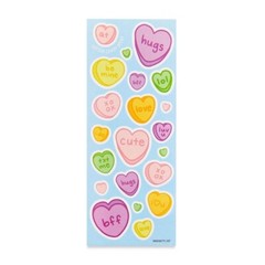 Valentine’s Day Cotton Candy Scented Conversation Heart Stickers Craft Scrapbook
