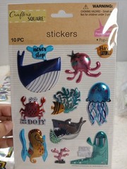 Crafters Corner Puffy 3D Metallic Sticker Lot Of 4 Scrapbooking