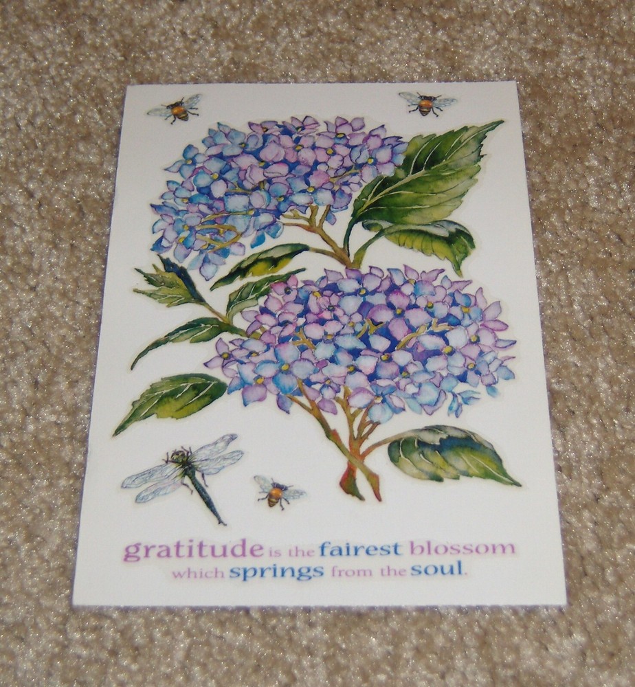 PSX Designs Sticker Sheet ~ Blue Hydrangeas Flowers