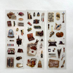Artist Art Supplies Stickers 3 Sheets Scrapbooking Journaling Collage