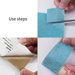 9.4 X 7.9 Inch Bling Rhinestone Stickers Self Adhesive, Rhinestone Sheets for DI