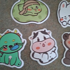 Cute Animals Peel & Stick Stickers 10 PCs Vinyl For Party Bag