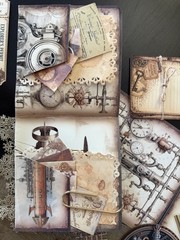 100+ Pc Steampunk Junk Journal Kit Ephemera Bundle Airship Gears Tags Vintage