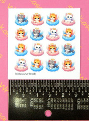 Angel Cats On Clouds Mini Sticker Sheet