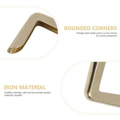50Pcs Reusable Iron Book Corner Covers Vintage Style Golden Protectors