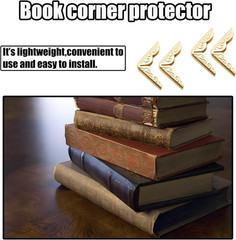 100Pcs 20Mm / 3/4″ Gold Metal Book Corner Protectors, Vintage Photo Corner Prote