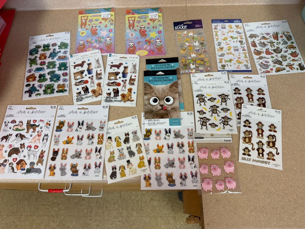 The Paper Studio Puffy Animal & Insect Stickers Multicolor 494889