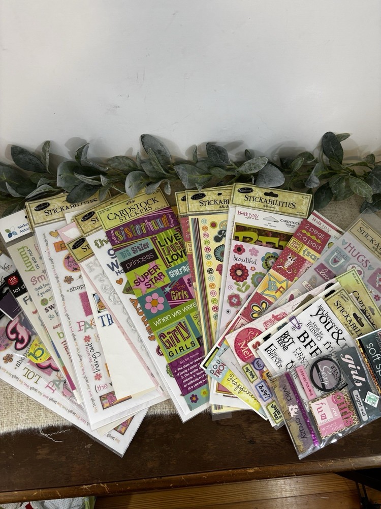 Scrapbook Sticker Lot Best Friends Girls Sassy Hugs Sisters 3D Girl Power