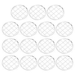 Flower Frog Lid 2.4inch, 15 Pcs Metal Round Floral Vase Insert Arranger, Silver
