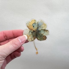 Clover Stickers March Junk Journal Collage Scrapbooking