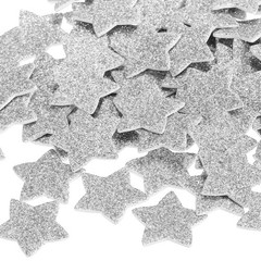 1″x1″ Star Foam Stickers, 120Pcs EVA Glitters Foam Shape Sticker, Silver