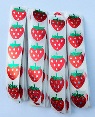 30 Red Strawberry Foil Stickers/Scrapbooking/Planners/Crafts/Journals/0.75″ x 1″