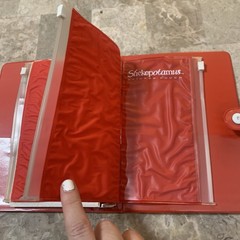 Vintage Stickopotamus Gingham Sticker Binder Book Zipper Pouch Stickers Sheets!