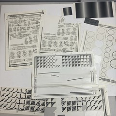 Letraset & Formatt Fancy Borders, Corners, Flourishes & Line Rule Sheets Lot 50+