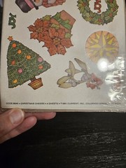 Vintage 1981 Current Inc Stickers Christmas Cheers. Unopened Multiple Sheets