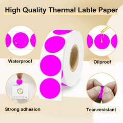 1 Inch Round Thermal Sticker Labels,Color Dot Stickers,Label Stickers,Waterpr…