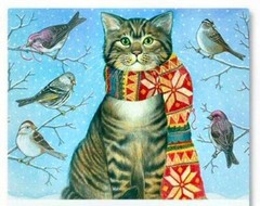 12 BEAUTIFUL SEASONAL © Amy Rosenberg KITTEN CAT KITTY STICKERS USA MADE #52