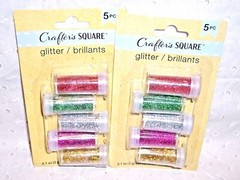 GLITTER PINK-GOLD-SILVER-GREEN-RED-FUCHSIA=CRAFTERS SQUARE :U CHOOSE COLOR SETS