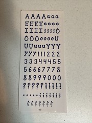 Over 20 Different Colors And Styles Of Alphabet And Number Stickers